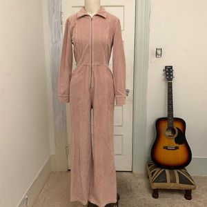 NWT Reformation Carolina Cordury Jumpsuit Pink 6